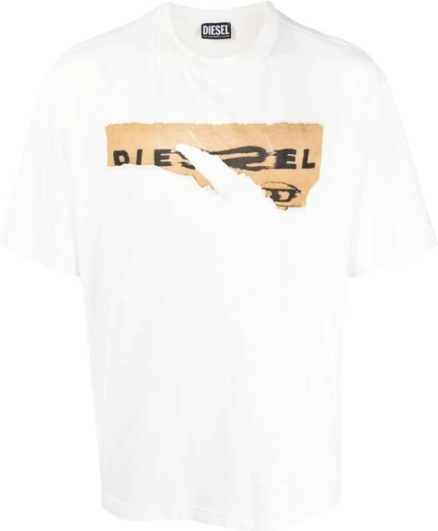 Diesel T-Shirts Wit Heren