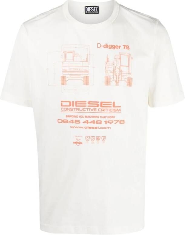 Diesel T-shirts Wit Heren