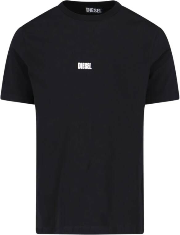 Diesel T-shirt with puff logo Black Heren