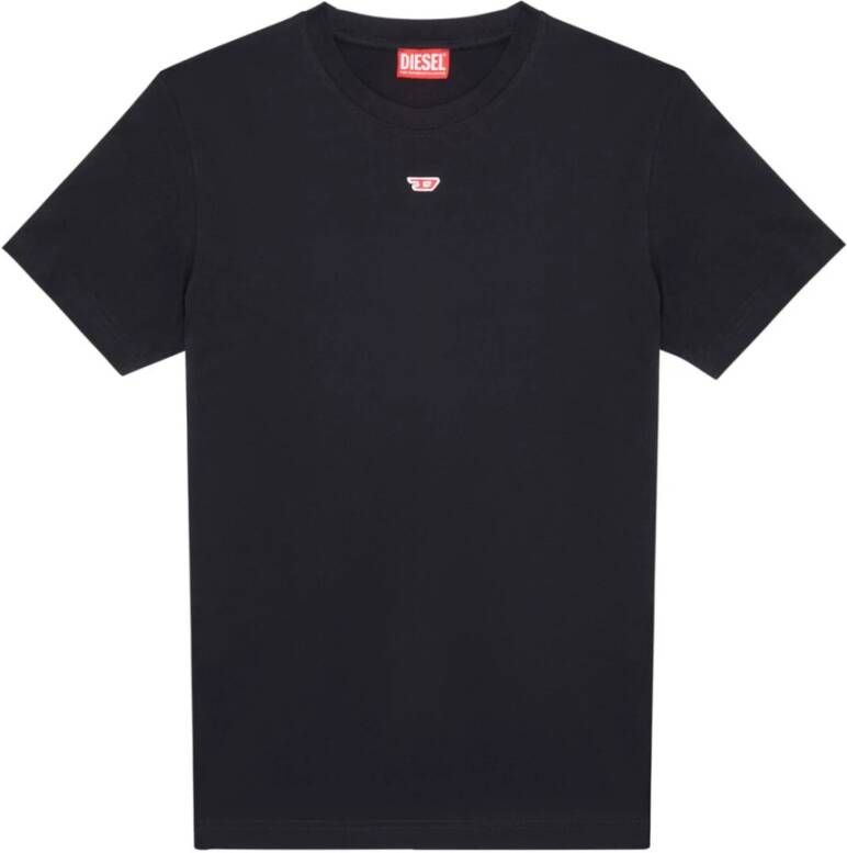 Diesel Basic Slim-Fit Biologisch Katoenen T-shirt Black Heren