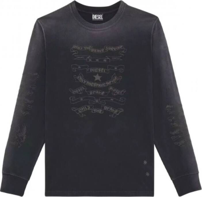 Diesel Elegante en Comfortabele T-Just-Ls-E3 Shirt Black Heren