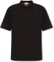 Diesel Polo shirt with maxi oval D embroidery Black Heren - Thumbnail 1