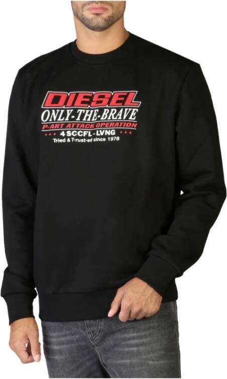 Diesel Trainingsshirt Comfortabele en stijlvolle heren sweatshirt Zwart Heren