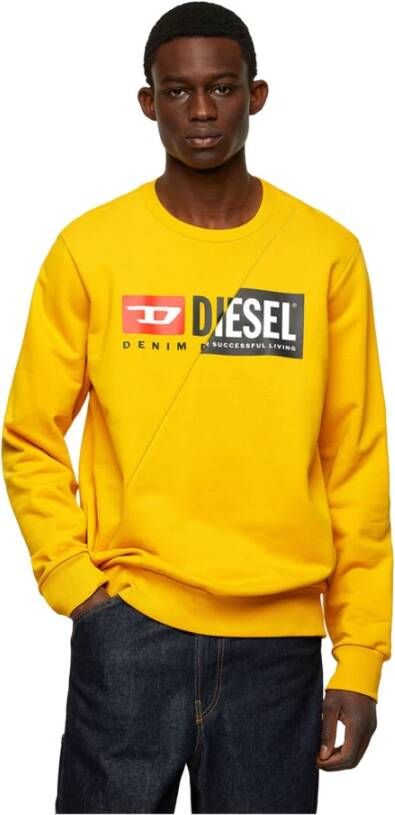 Diesel Trainingsshirt Yellow Heren