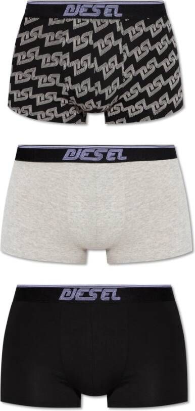 Diesel Umbx-Damienthreepack boxershorts driepak Grijs Heren