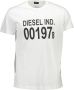 Diesel Upgrade je casual garderobe met deze stijlvolle witte katoenen T-shirt White Heren - Thumbnail 1