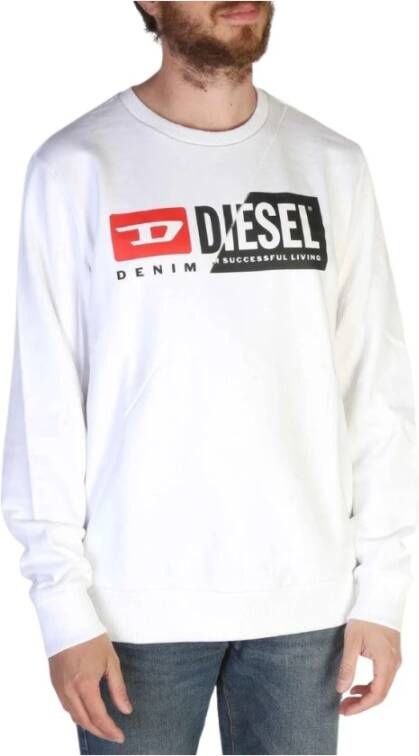 Diesel Heren Sweatshirt uit de Lente Zomer Collectie White Heren