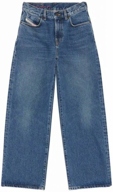 Diesel Wide Jeans Blauw Dames
