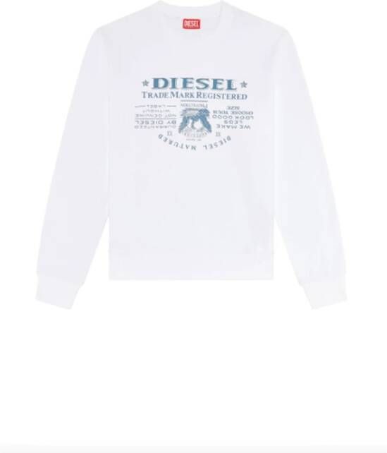 Diesel Wit S-Ginn-L2 Sweatshirt White Heren