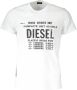 Diesel Wit Bedrukt T-Shirt met Ronde Hals White Heren - Thumbnail 1