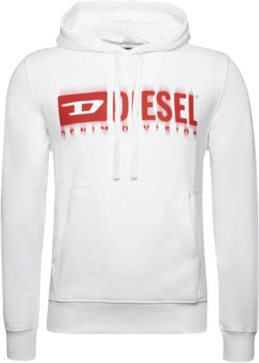 Diesel Witte hoodie S-Ginn L5 White Heren