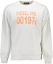 Diesel White Cotton Sweater Wit Heren - Thumbnail 1