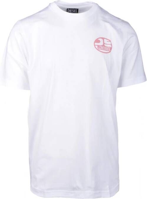 Diesel Witte T-shirt voor mannen White Heren