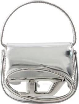 Diesel 1Dr-Xs-S Iconic mini bag in mirrored leather Gray Dames
