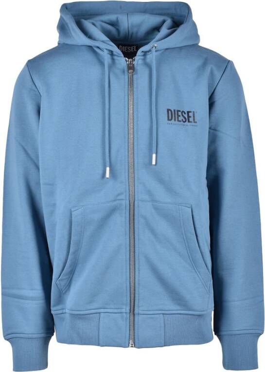 Diesel Zip-through Sweatshirt voor Heren Blauw Heren