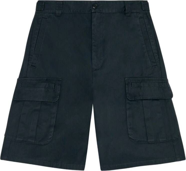 Diesel Zwarte Bermuda Shorts van Katoen voor Heren Zwart Heren