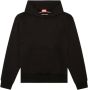 Diesel Zwarte katoenen hoodie met maxi logo Zwart Heren - Thumbnail 1