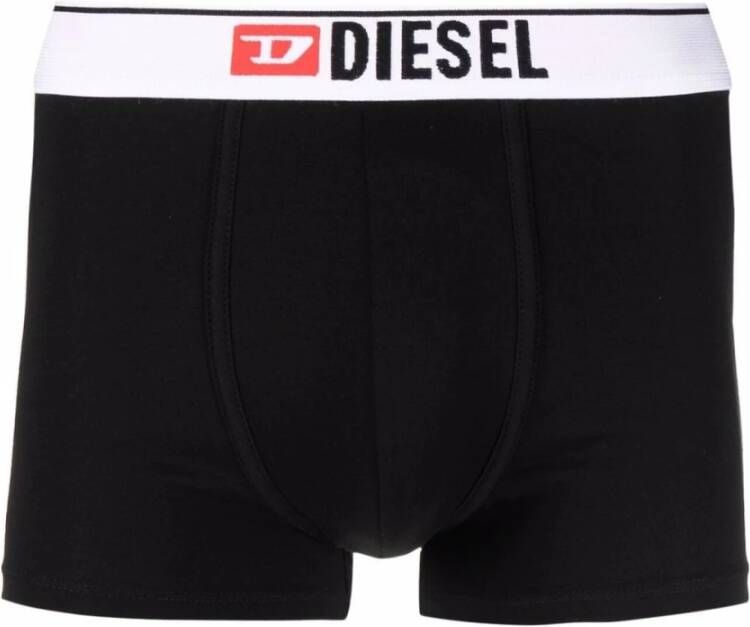 Diesel Zwarte katoenen boxershorts elastische tailleband iconisch logo Zwart Heren