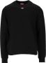 Diesel Organisch katoenen sweatshirt met Mini D-Patch Black Unisex - Thumbnail 1