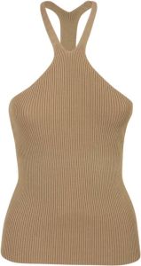 Dion Lee Beige Halterneck Crop Top Beige Dames