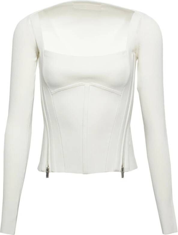Dion Lee Long Sleeve Tops White Dames