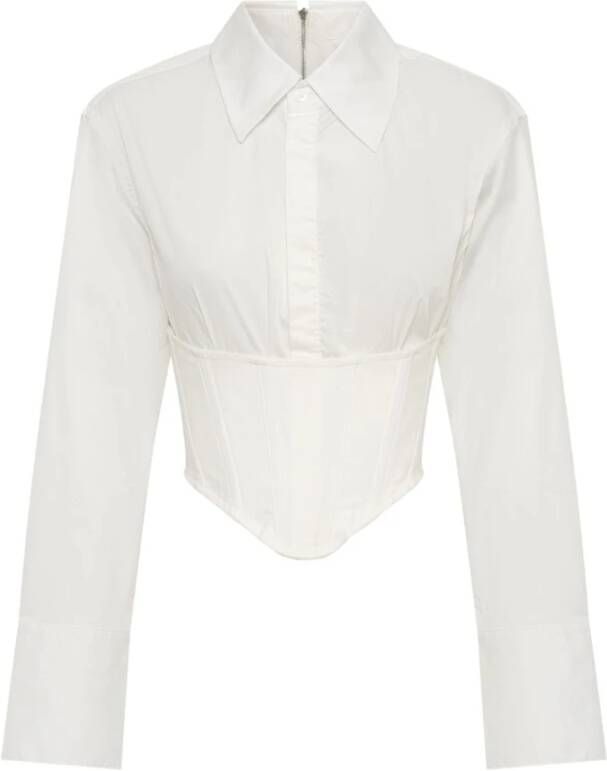 Dion Lee Witte Korset Shirt Wit Dames
