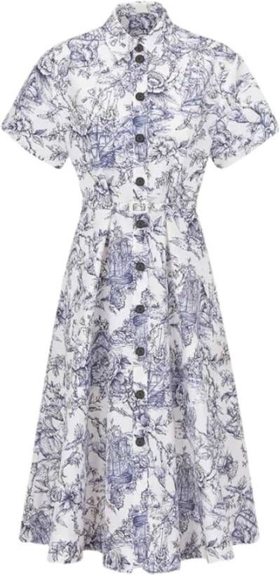 Dior Dag Midi -jurk Wit Dames