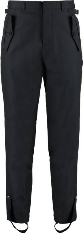 Dior Hoog getailleerde Chino Broek met Elastische Tailleband Zwart Heren