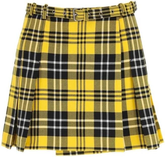 Dior Luxe Wollen Rok Geel Dames