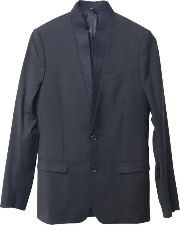 Dior Vintage Dior pak jas met één borsten in zwarte wol Zwart Heren