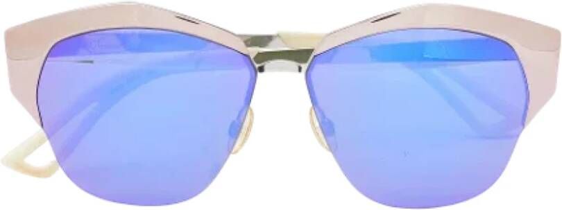 Dior Vintage Pre-owned Acetate sunglasses Blauw Dames