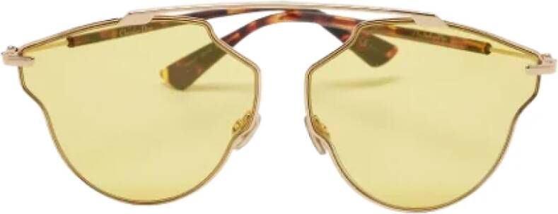 Dior Vintage Pre-owned Acetate sunglasses Yellow Dames