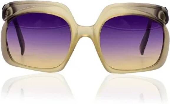 Dior Vintage Pre-owned Acetate sunglasses Geel Dames