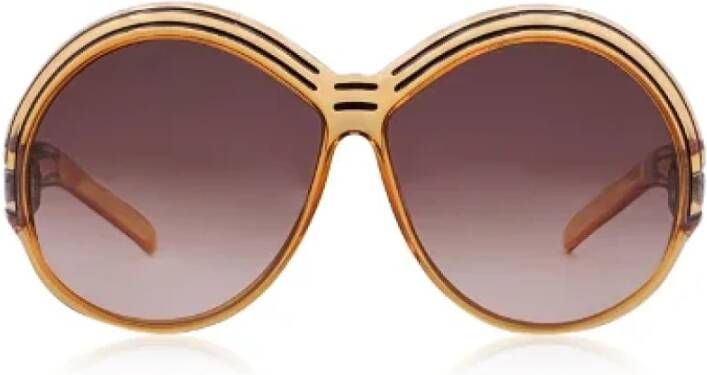 Dior Vintage Pre-owned Acetate sunglasses Oranje Dames