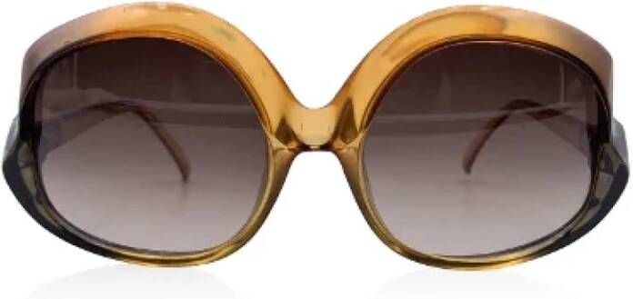 Dior Vintage Pre-owned Acetate sunglasses Oranje Dames