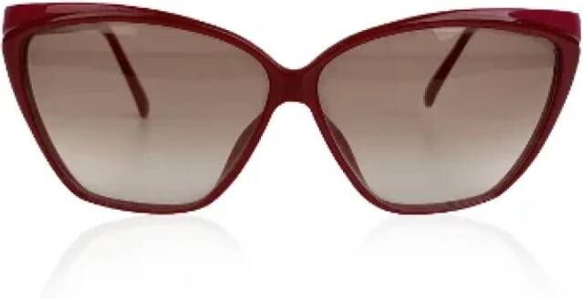 Dior Vintage Pre-owned Acetate sunglasses Rood Dames