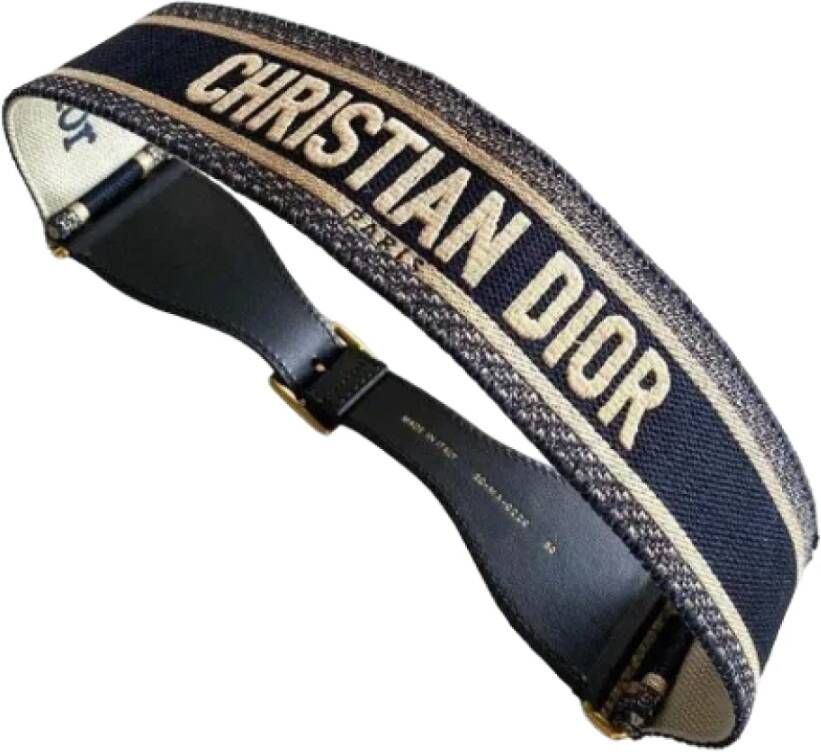 Dior Vintage Pre-owned Canvas belts Blue Dames