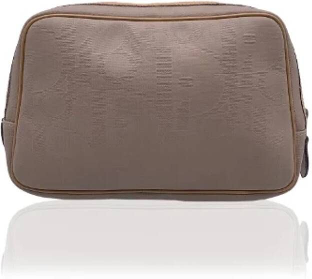 Dior Vintage Pre-owned Canvas clutches Beige Dames