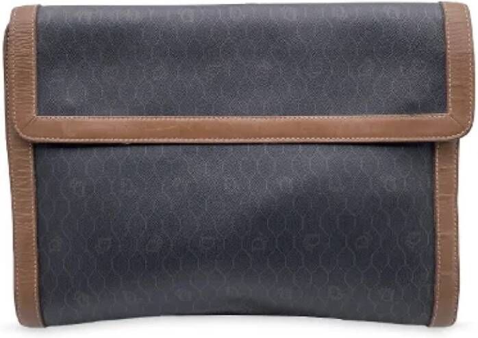 Dior Vintage Pre-owned Canvas clutches Grijs Dames
