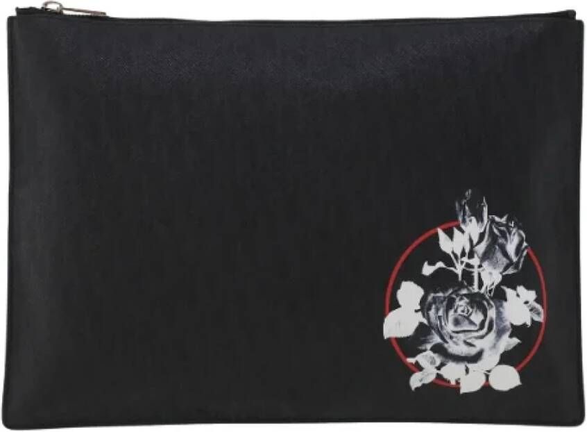 Dior Vintage Pre-owned Canvas clutches Zwart Dames