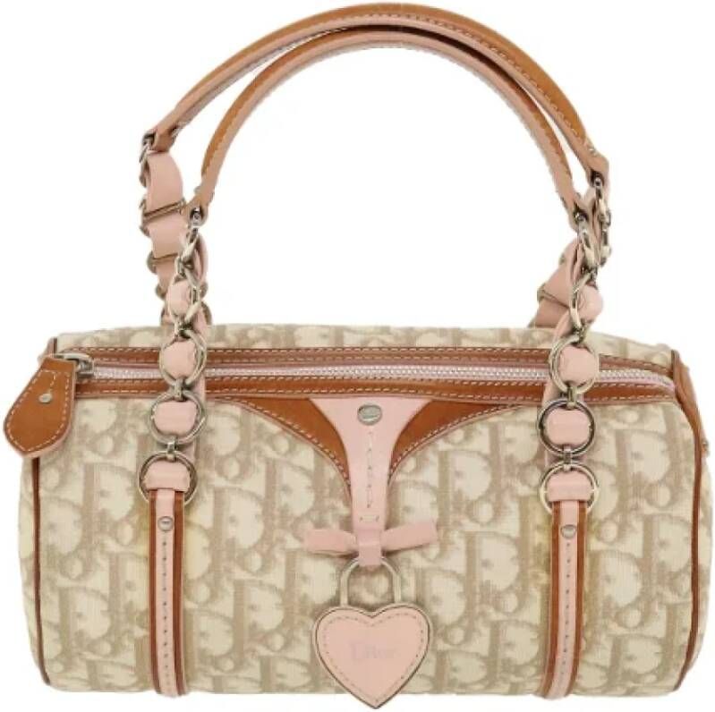 Dior Vintage Pre-owned Canvas dior-bags Beige Dames