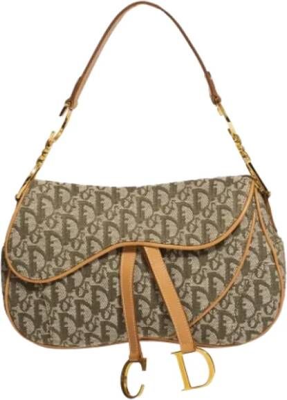 Dior Vintage Pre-owned Canvas dior-bags Beige Dames