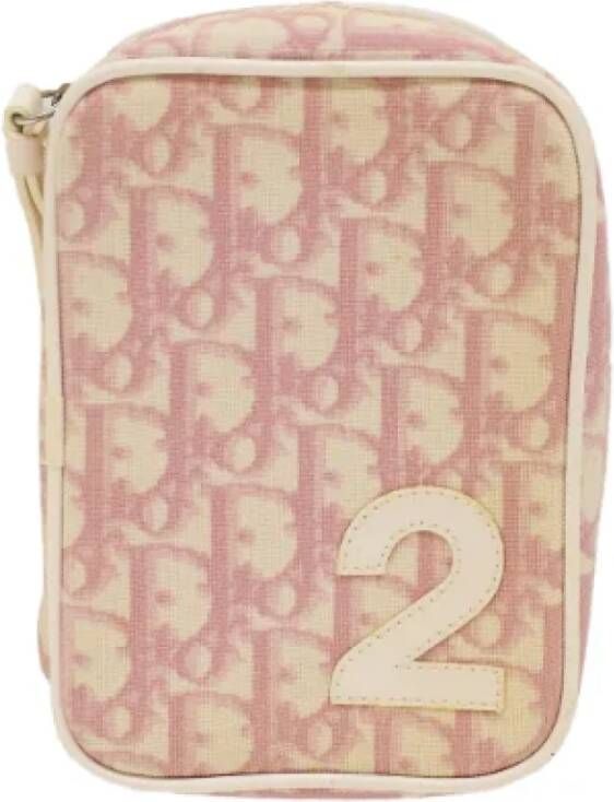 Dior Vintage Pre-owned Canvas dior-bags Pink Dames