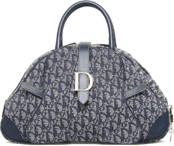 Dior Vintage Pre-owned Canvas handbags Blauw Dames