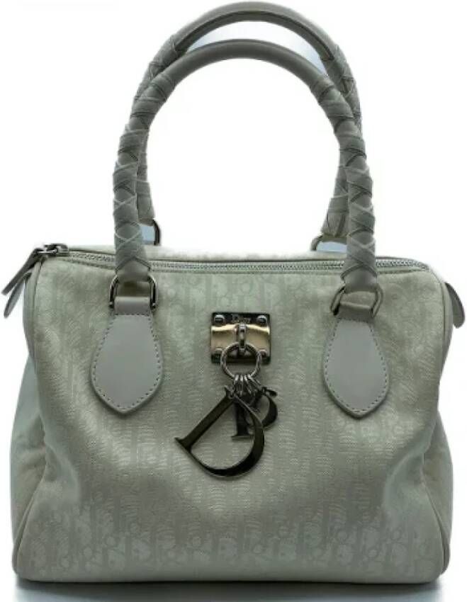 Dior Vintage Pre-owned Canvas handbags Wit Dames