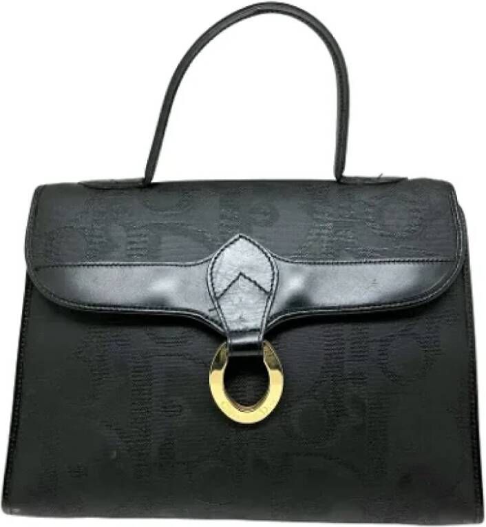 Dior Vintage Pre-owned Canvas handbags Zwart Dames