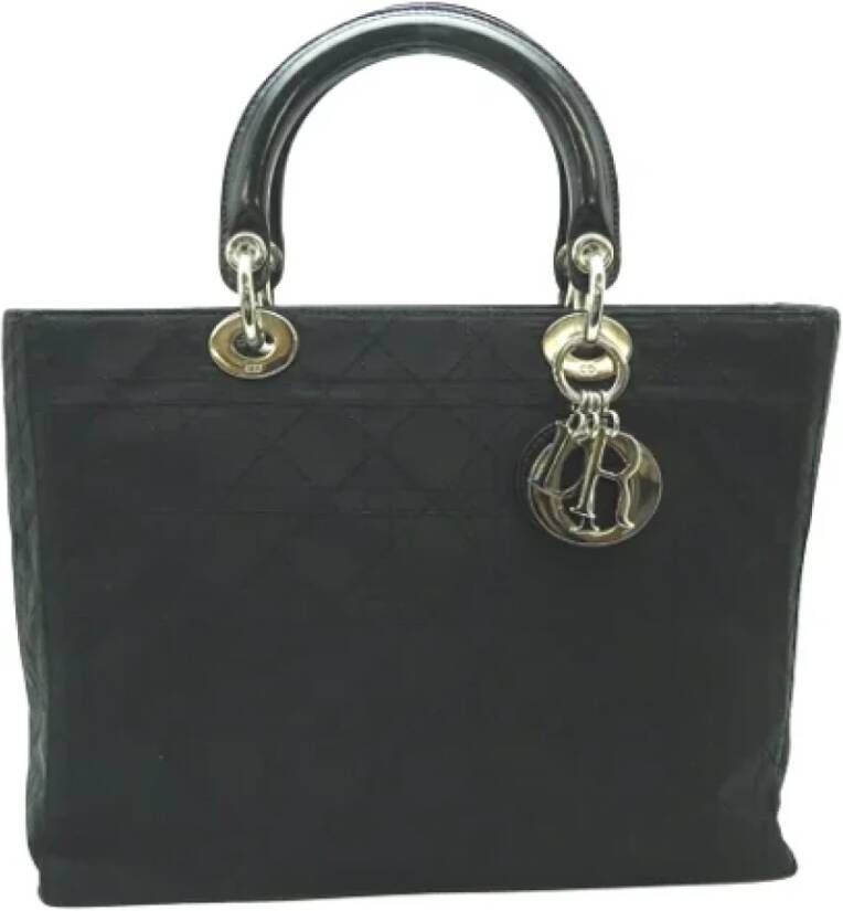 Dior Vintage Pre-owned Canvas handbags Zwart Dames