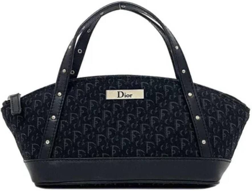 Dior Vintage Pre-owned Canvas handbags Zwart Dames