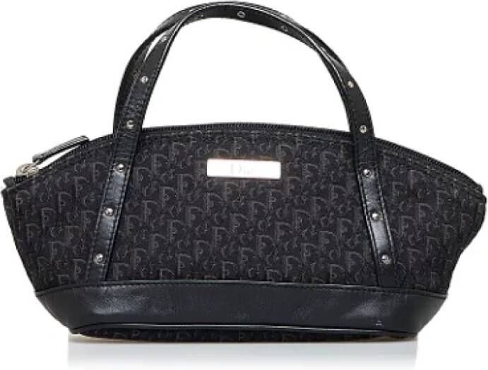 Dior Vintage Pre-owned Canvas handbags Zwart Dames