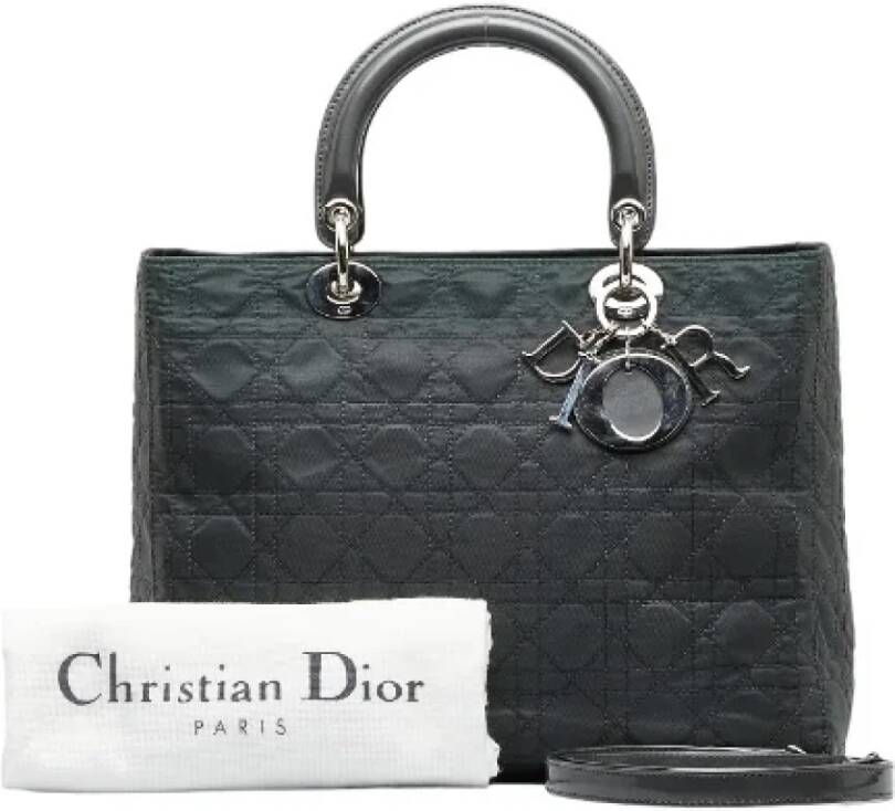 Dior Vintage Pre-owned Canvas handbags Zwart Dames